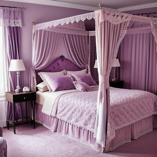 10 Dusty Lavender Bedroom Inspiration for a Soft Vintage Aesthetic design idea 1