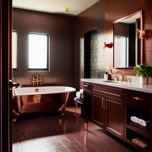 10 Copper Tone Bathroom Ideas for a Luxury Boutique Hotel Feel