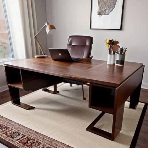 10 Walnut Brown Home Office Setup for Productivity and Style design idea 4