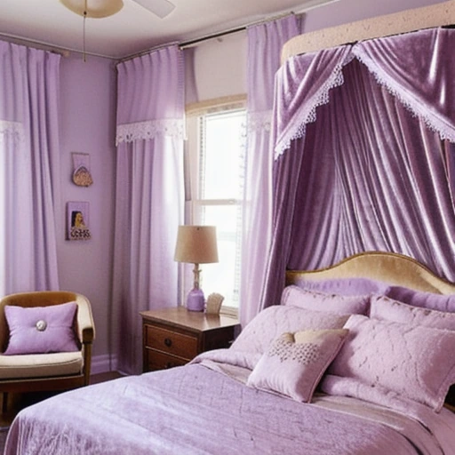 10 Dusty Lavender Bedroom Inspiration for a Soft Vintage Aesthetic design idea 7