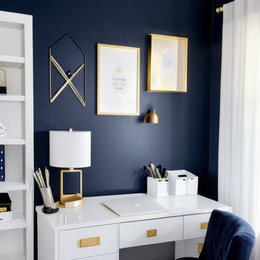 10 Navy Blue Home Office Decor for a Sophisticated Workspace design idea 8