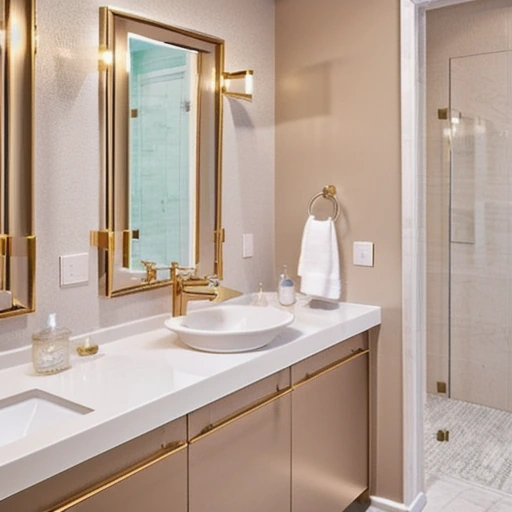 10 Champagne Gold Bathroom Decor for an Elegant Spa Feel design idea 9